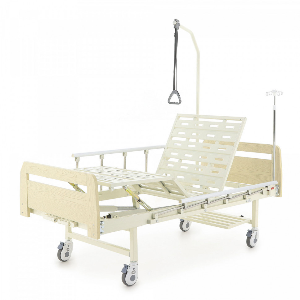 Медицинская кровать для лежачих больных Мед-Мос Е-8 ЛДСП (светлое дерево) без матраса