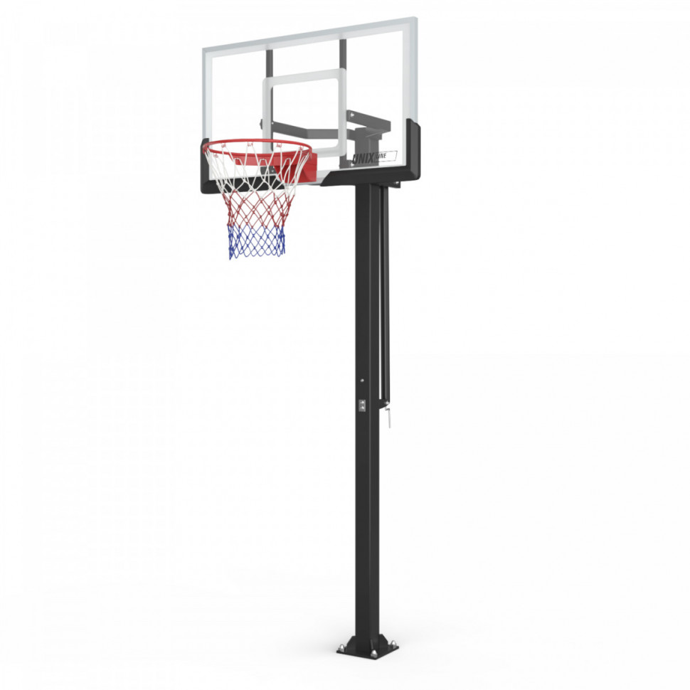 Баскетбольная стойка стационарная UNIX Line B-Stand-TG 54"x32" R45 H230-305 см Баскетбольная стойка стационарная UNIX Line B-Stand-TG 54"x32" R45 H230-305 см