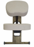 Стул коленный "ОЛИМП ЭКО" на деревянной основе без спинки цвет ткани серый